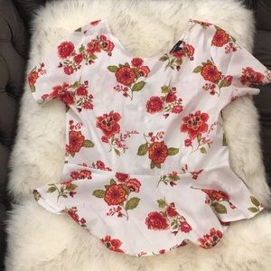 Floral peplum top